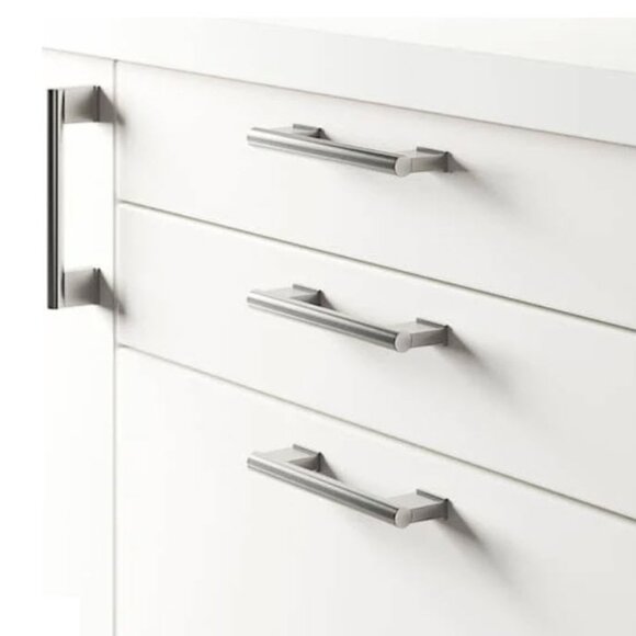 IKEA Stainless Steel Silver Cabinet Doors Vinna Pulls Knobs - Picture 1 of 6